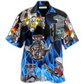 Flame Black Hot Rod Hawaiian Shirt For Coastal Trips Outdoor Events And Relaxed Summer Wear