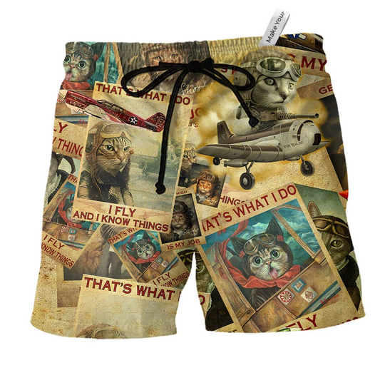 Cat Beach Shorts For Beach Days And Laid Back Styling