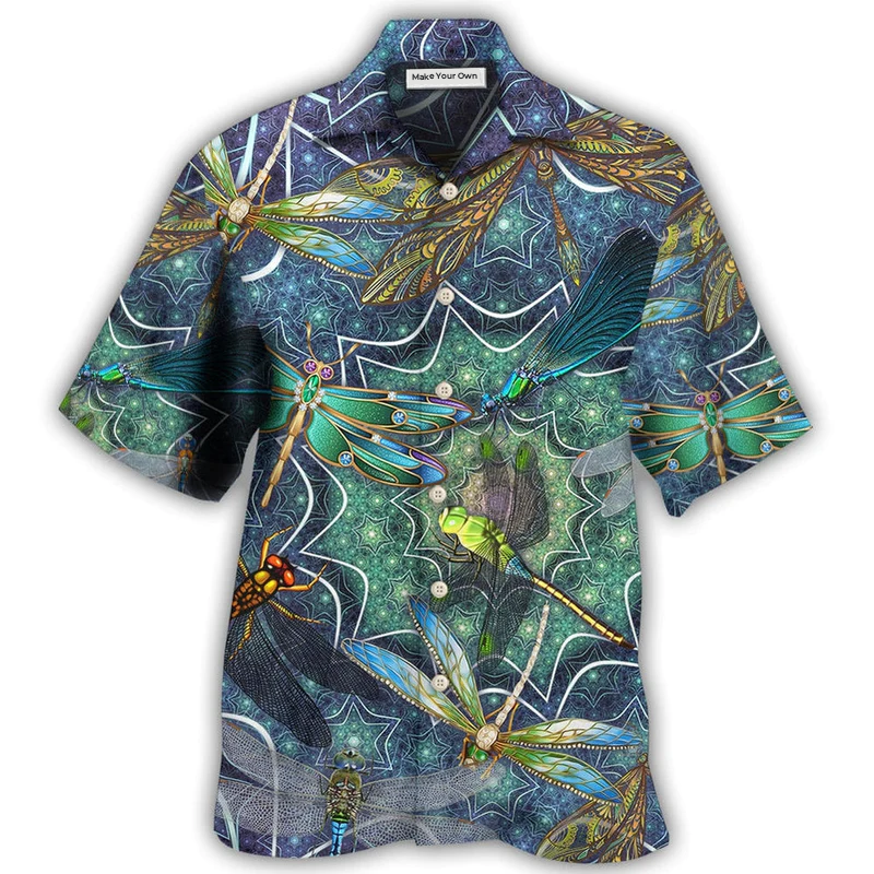 Dragonfly Amazing Hawaiian Shirt Design View For Casual Summer Styling