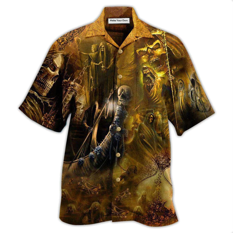 Skull Underworld Hawaiian Shirt Design View For Resort Travel And Thoughtful Gifting