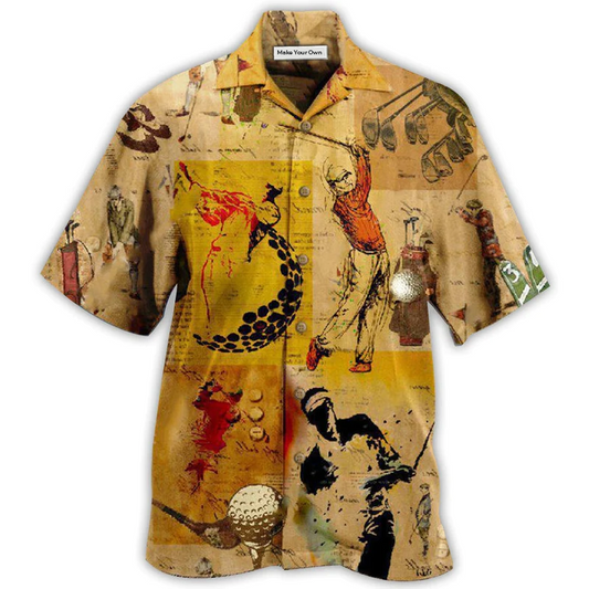 Game Golf Manner Morals Hawaiian Shirt Design View For Casual Summer Styling