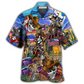 Skull Cowboy Pirates Hawaiian Shirt Pattern View For Lightweight Everyday Style