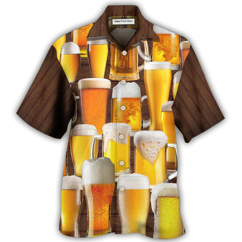 Beer Hawaiian Shirt For Coastal Adventures And Warm Weather Wear