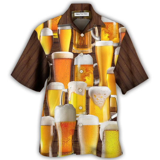 Beer Hawaiian Shirt For Coastal Adventures And Warm Weather Wear