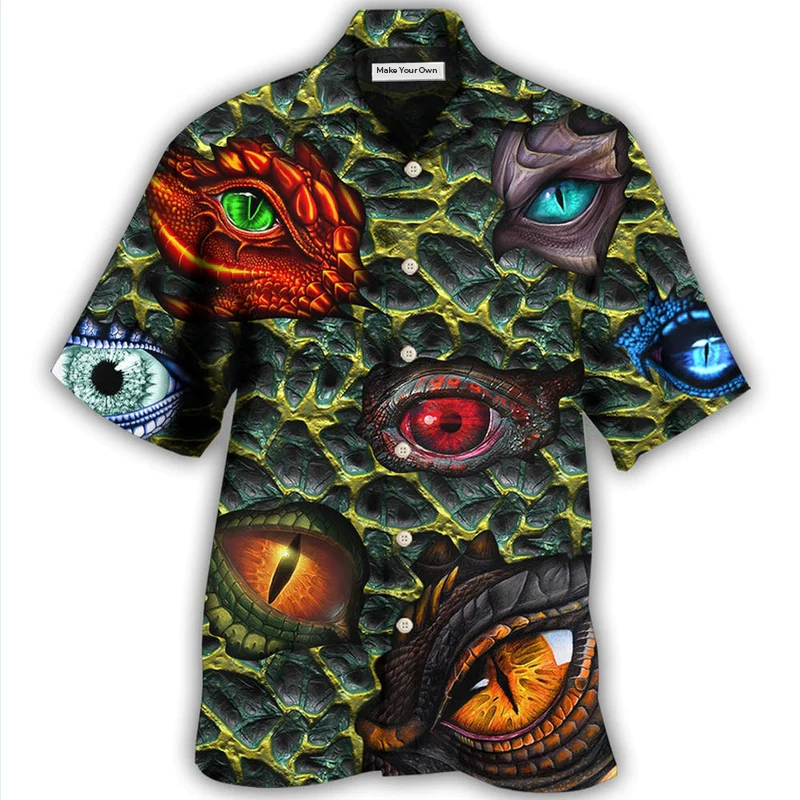 Dragon Eye Hawaiian Shirt Design Detail For Beach Days And Holiday Travel
