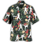 Tropical Floral Taekwondo Hawaiian Shirt For Summer Vacation And Beach Travel