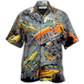 Classic Car Hawaiian Shirt For Resort Travel Summer Outings And Casual Gatherings