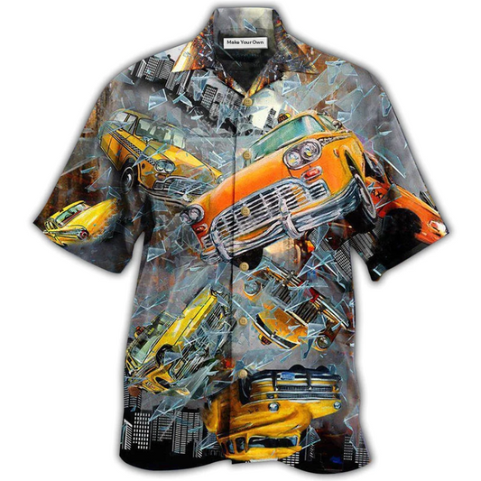 Classic Car Hawaiian Shirt For Resort Travel Summer Outings And Casual Gatherings