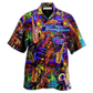 Playful Saxophone Music Hawaiian Shirt For Tropical Holiday Resort Parties And Everyday Style