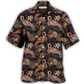 Vintage Classic Flamingo Pineapple Hawaiian Shirt Design Detail For Beach Days And Holiday Travel