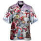 Snowman Christmas Buil Gift Hawaiian Shirt Artwork Detail For Resort Trips And Outdoor Activities