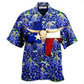 Texas Bluebonnet Hawaiian Shirt For Vacation Days And Relaxed Coastal Outings