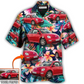Luxury Tropical Floral Car Beetle Custom Photo Hawaiian Shirt For Summer Events And Casual Outdoor Wear