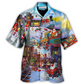 Christmas Holiday Santa Train Hawaiian Shirt Detailed Pattern View For Outdoor Gatherings
