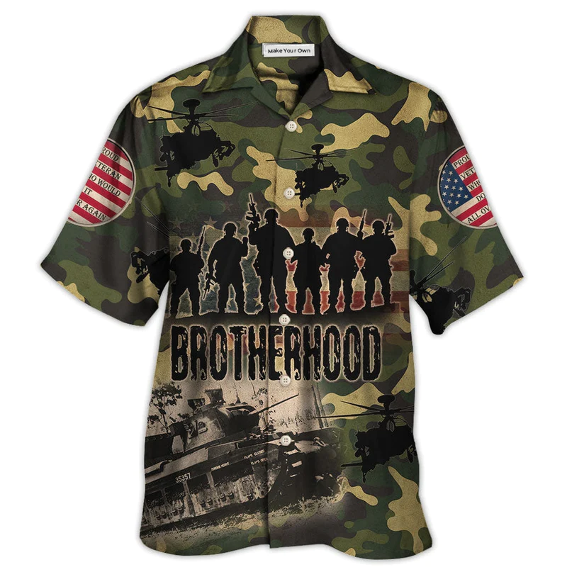 Veteran Thanks Brave Brotherhood Hawaiian Shirt For Beach Parties And Weekend Getaways