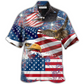 Eagle American 4Th July Freedom Hawaiian Shirt For Resort Getaways And Comfortable Summer Activities