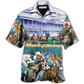 Horse Racing Amazing Hawaiian Shirt Design Detail For Sunny Adventures And Casual Wear