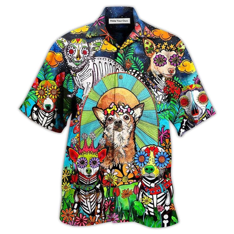Dog Chihuahua Hawaiian Shirt For Summer Events And Casual Outdoor Wear