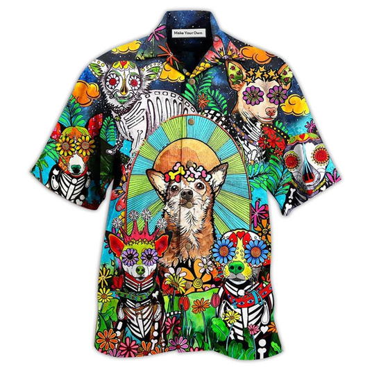 Dog Chihuahua Hawaiian Shirt For Summer Events And Casual Outdoor Wear