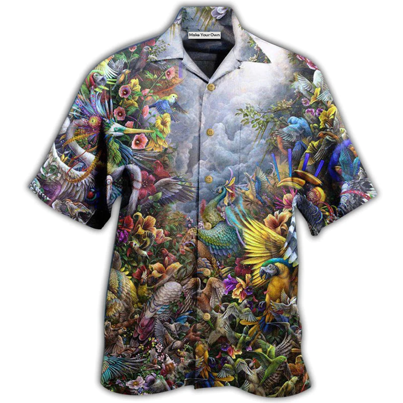 Bird Heaven Amazing Garden Hawaiian Shirt For Summer Events And Casual Outdoor Wear