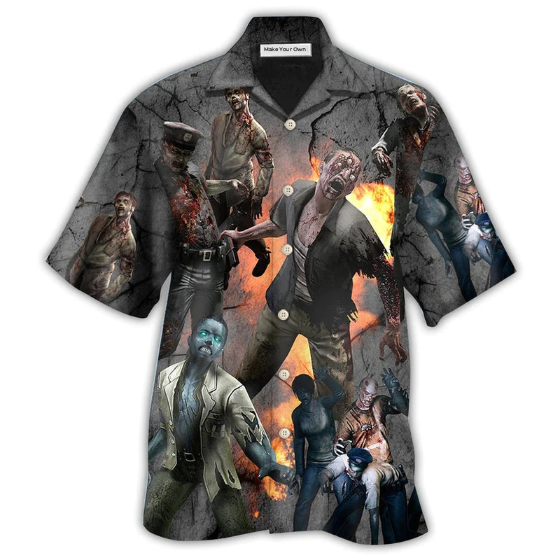 Zombie Hawaiian Shirt For Tropical Travel Beach Gatherings And Comfortable Wear