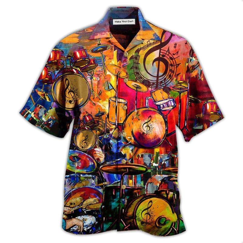 Drum Drummer Hawaiian Shirt For Beach Parties And Weekend Getaways