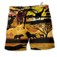 Animal Safari Where Life Begins Hawaiian Print Beach Shorts For Outdoor Activities And Vacation Styling