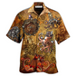 Steampunk Vintage Octopus Hawaiian Shirt Artwork Detail For Resort Trips And Outdoor Activities