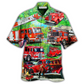 Firefighter Brave Daddy Hawaiian Shirt Pattern Detail For Vacation Travel And Daily Wear