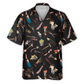Halloween Spooky Tropical Masked Figures Hawaiian Shirt Tropical Styling View For Casual Outings