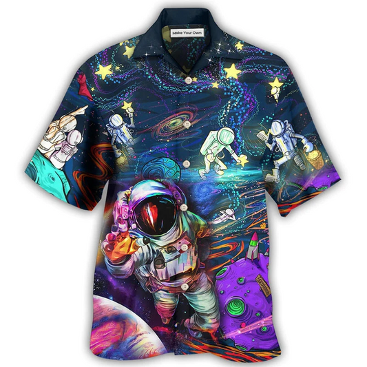 Bohemian Peace Galaxy Sky Hawaiian Shirt For Warm Weather Adventures And Everyday Comfort
