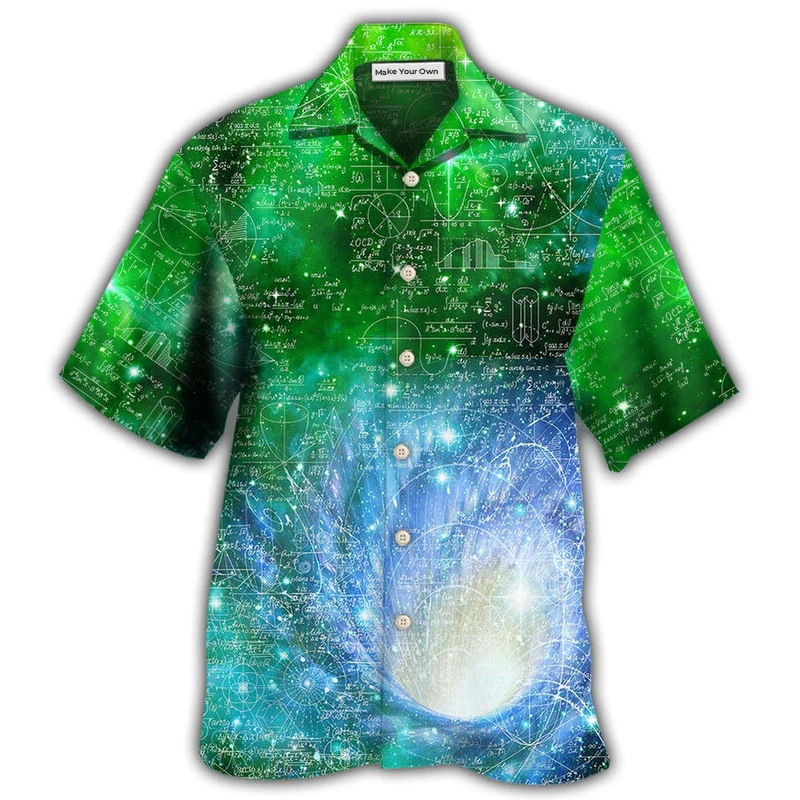 Colorful Math Astrophysics Astronomy Galaxy Hawaiian Shirt For Summer Vacation And Beach Travel