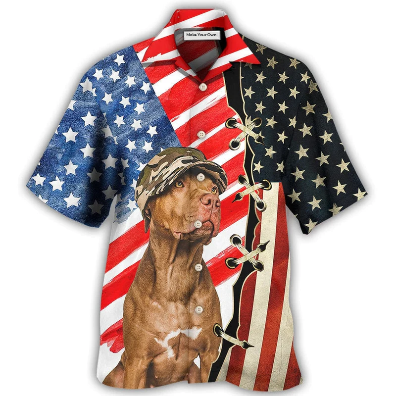Dog Independence Day Hawaiian Shirt Design View For Resort Travel And Thoughtful Gifting
