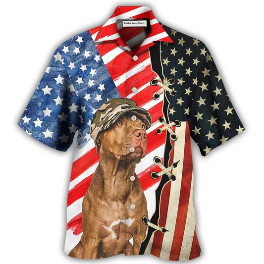 Dog Independence Day Hawaiian Shirt Design View For Resort Travel And Thoughtful Gifting