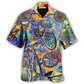 Colorful Summer Bicycle Hawaiian Shirt For Island Trips Summer Gatherings And Comfortable Daily Wear