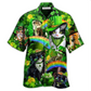 Irish Saint Patricks Day Cats Shamrocks Hawaiian Shirt Design View For Casual Summer Styling