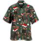 Green Rottweiler Leaf Christmas Hawaiian Shirt For Summer Events And Casual Outdoor Wear