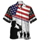 Veteran Am Dad Grandpa USA Flag Hawaiian Shirt For Poolside Relaxation And Sunny Getaways