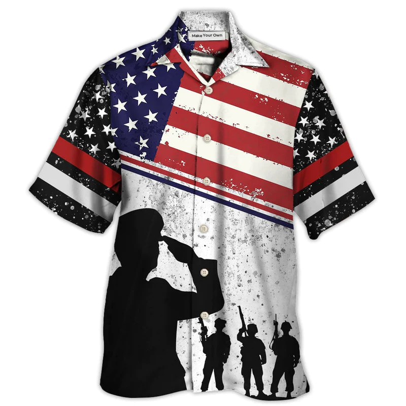 Veteran Am Dad Grandpa USA Flag Hawaiian Shirt For Poolside Relaxation And Sunny Getaways