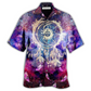 Bohemian Mystical Dreamcatcher Moon Smiling Galaxy Hawaiian Shirt Design Detail For Sunny Adventures And Casual Wear