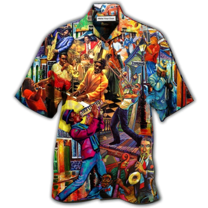Jazz Music Birthplace Hawaiian Shirt Artwork View For Weekend Travel And Beach Style