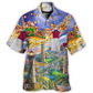 Lighthouse Christmas Santa Home Light Hawaiian Shirt Design Detail For Sunny Adventures And Casual Wear