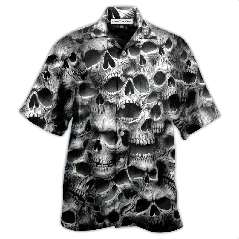Skull Hawaiian Shirt For Summer Events Coastal Travel And Comfortable Styling