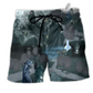 Halloween Death Could Not Hold Him In Tomb Beach Shorts For Bold Summer Vacation Style