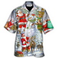 Happy Snowman Christmas Elf Hawaiian Shirt For Warm Weather Adventures And Everyday Comfort