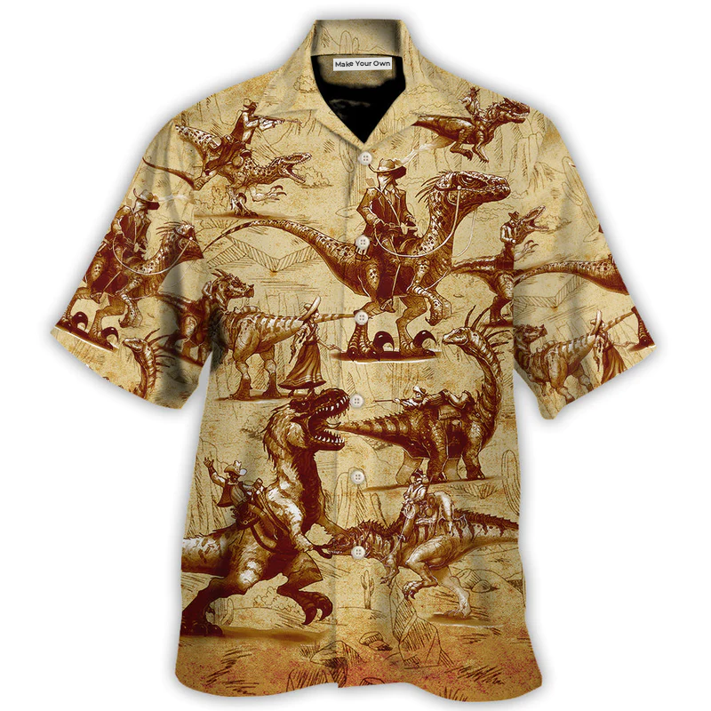 Vintage Summer Dinosaur Hawaiian Shirt For Beach Getaways Resort Outings And Thoughtful Gifting