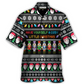 Christmas Creative Pattern Hawaiian Shirt Artwork View For Beach Days