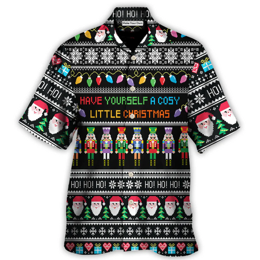 Christmas Creative Pattern Hawaiian Shirt Artwork View For Beach Days