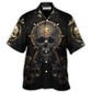 Skull Golden True King Stay Till Death Hawaiian Shirt Artwork View For Weekend Travel And Beach Style