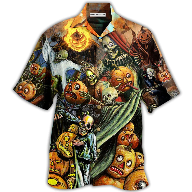 Dark Halloween Hawaiian Shirt For Coastal Adventures Summer Events And Everyday Comfort